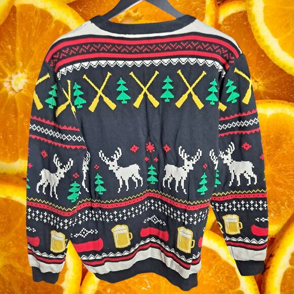 Unbranded Men's Cotton Leinenkugels Beer Ugly Christmas Pullover Sweater Size XL - Picture 3 of 8